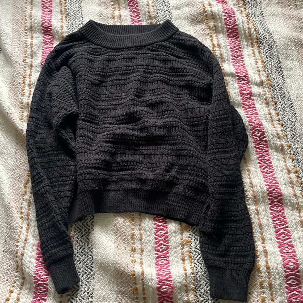 Crewneck Knitten black sweater from target.